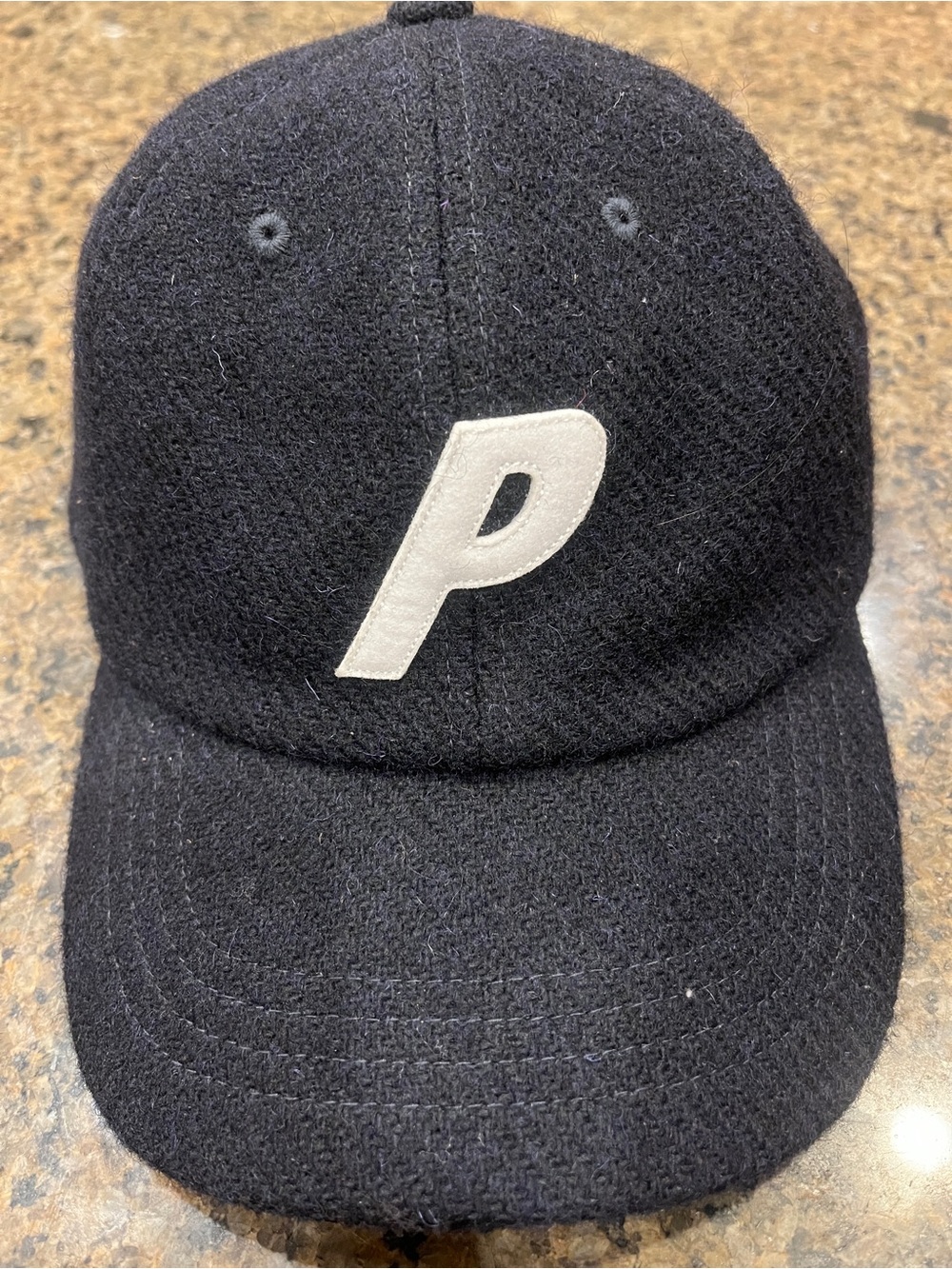 PALACE Black Cap with White Embroidered Logo